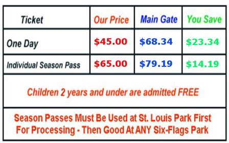 how much are six flags tickets with military discount